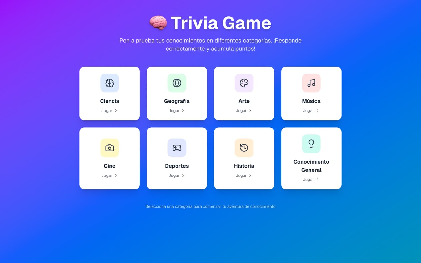 Trivia App screenshot